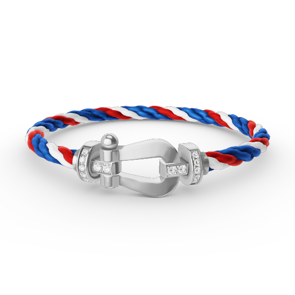 [⭐Novea]FORCE LARGE HORSESHOE HALF DIAMOND BRACELET SILVER