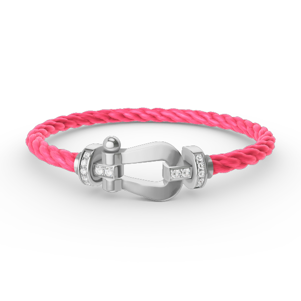 [⭐Novea]FORCE LARGE HORSESHOE HALF DIAMOND BRACELET SILVER