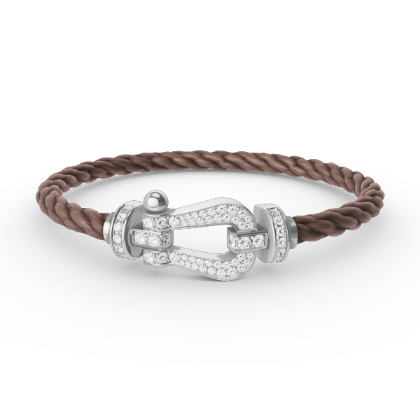 [⭐Novea]FORCE LARGE HORSESHOE FULL DIAMOND BRACELET SILVER