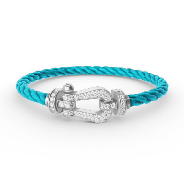 [⭐Novea]FORCE LARGE HORSESHOE FULL DIAMOND BRACELET SILVER