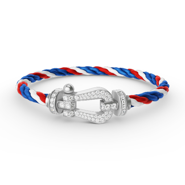 [⭐Novea]FORCE LARGE HORSESHOE FULL DIAMOND BRACELET SILVER