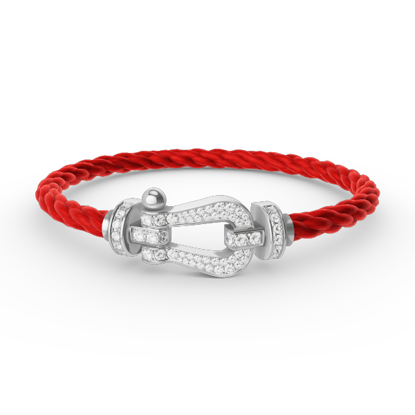 [⭐Novea]FORCE LARGE HORSESHOE FULL DIAMOND BRACELET SILVER