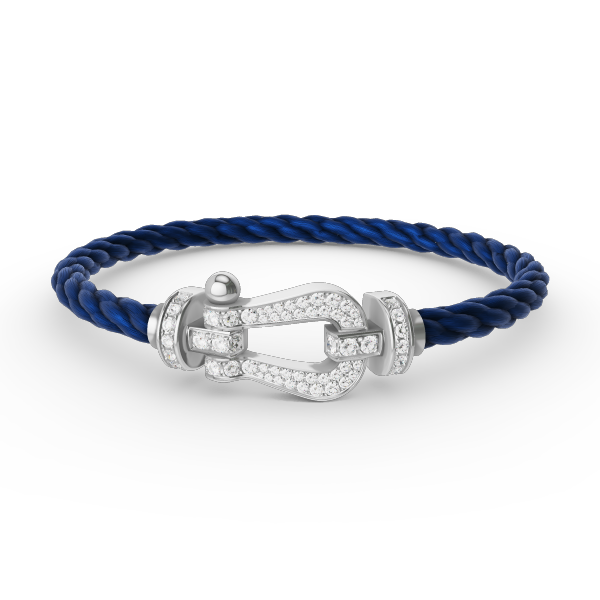 [⭐Novea]FORCE LARGE HORSESHOE FULL DIAMOND BRACELET SILVER