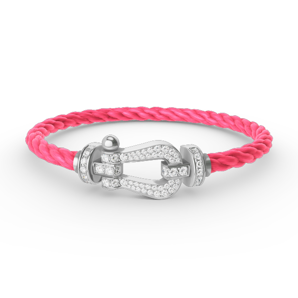 [⭐Novea]FORCE LARGE HORSESHOE FULL DIAMOND BRACELET SILVER