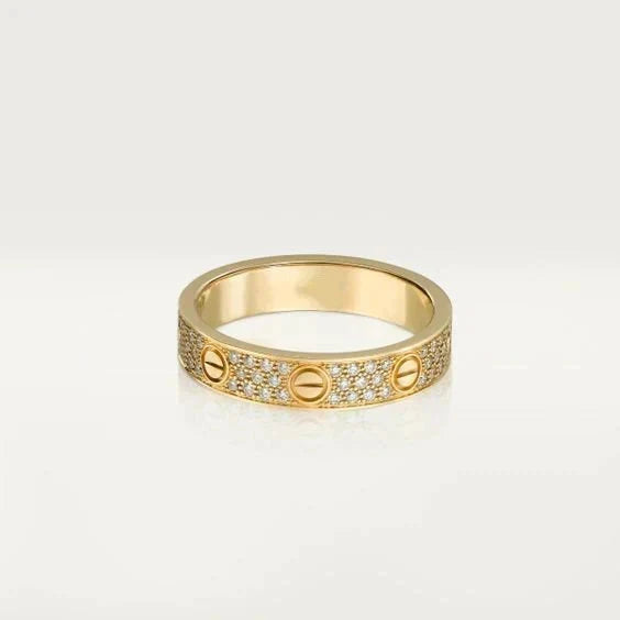 [⭐Novea]LOVE RING 3.6MM DIAMOND PAVED