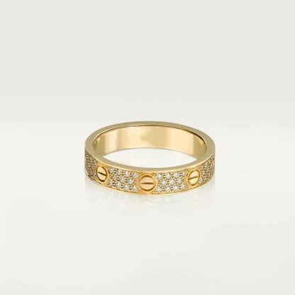 [⭐Novea]LOVE RING 3.6MM DIAMOND PAVED
