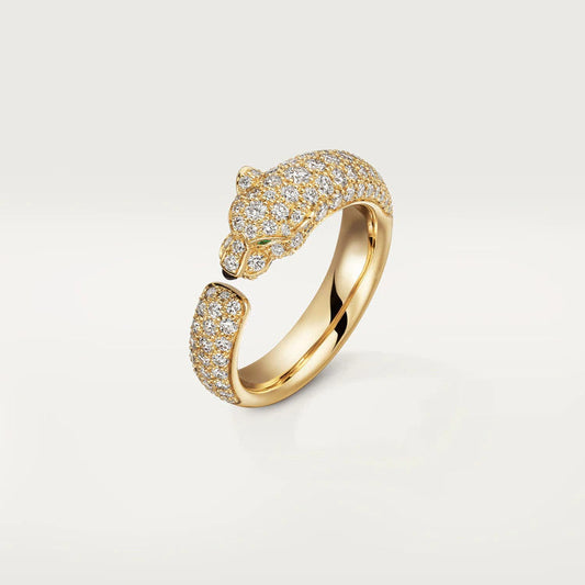 [⭐Novea]PANTHERE PINK GOLD DIAMOND RING