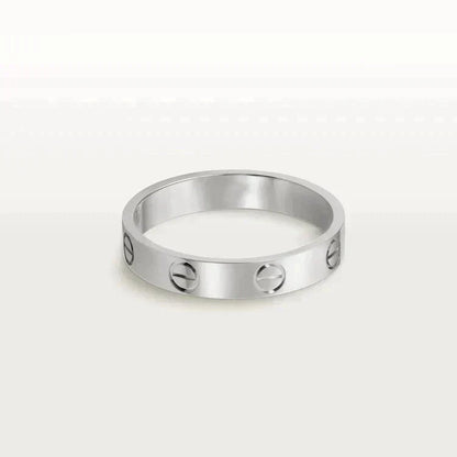 [⭐Novea]LOVE RING 4MM 1 DIAMOND SILVER