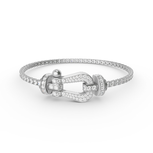 [⭐Novea]FORCE  LARGE HORSESHOE FULL DIAMOND TENNIS BRACELET